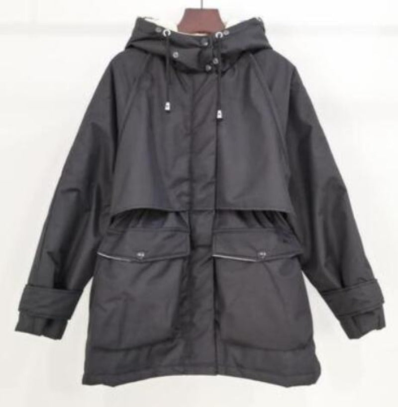 Natural Raccoon Fox Fur Hooded Down Coat Thick Warm Outerwear - Necessary Clothing