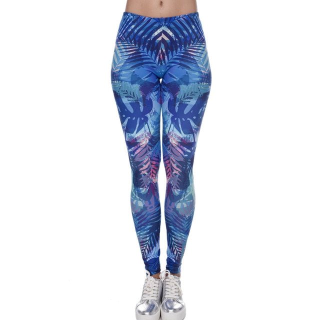 Printing Slim High Waist Leggings - Necessary Clothing