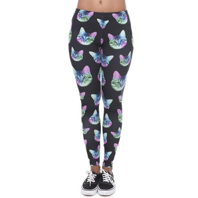 Printing Slim High Waist Leggings - Necessary Clothing