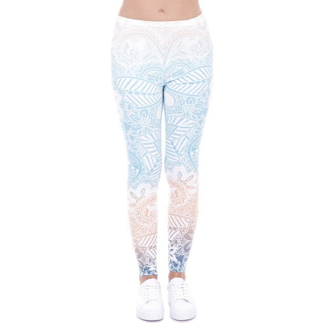Printing Slim High Waist Leggings - Necessary Clothing