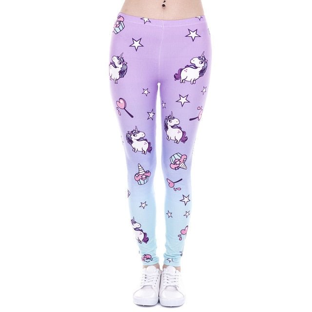 Printing Slim High Waist Leggings - Necessary Clothing