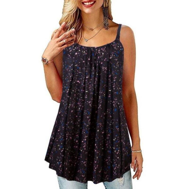 Floral Print Casual Loose Tank - Necessary Clothing Store