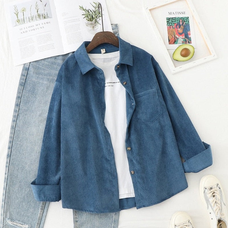 Long Sleeve Corduroy Blouse - Necessary Clothing Store
