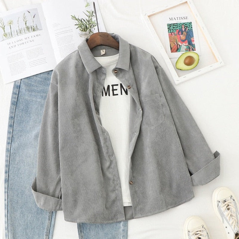 Long Sleeve Corduroy Blouse - Necessary Clothing Store