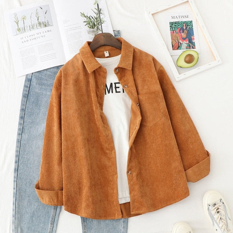 Long Sleeve Corduroy Blouse - Necessary Clothing Store