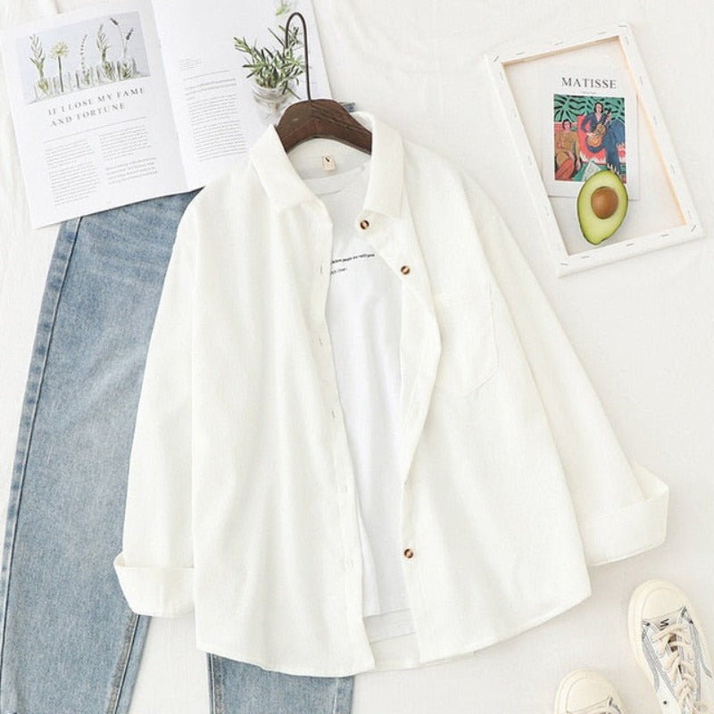 Long Sleeve Corduroy Blouse - Necessary Clothing Store