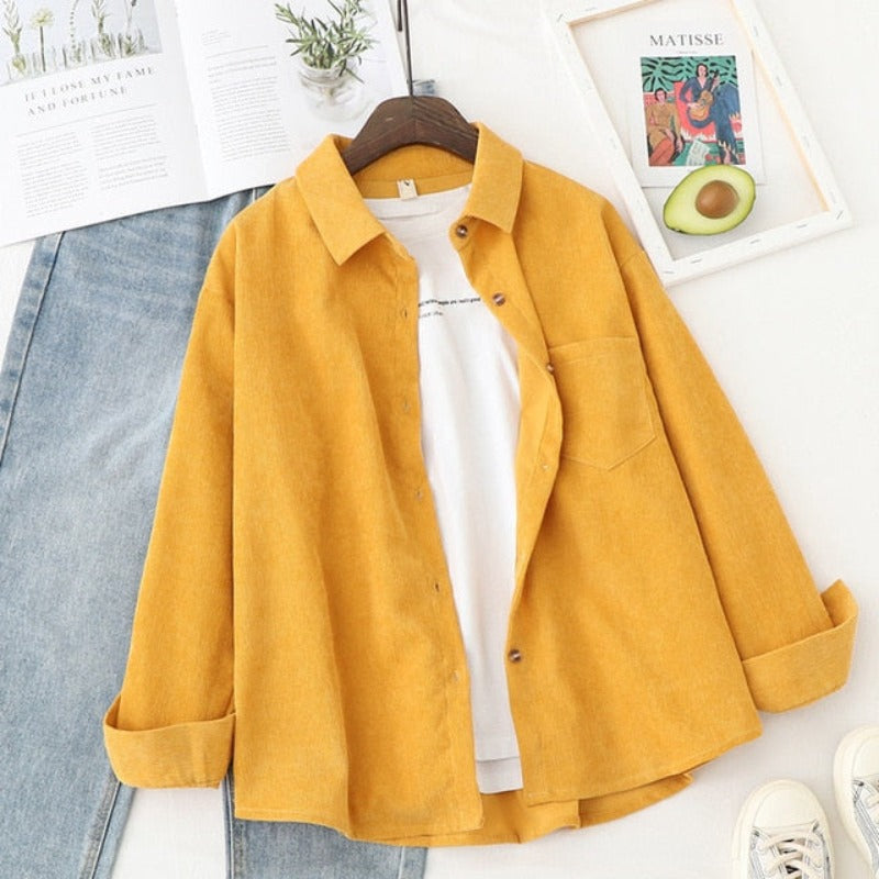 Long Sleeve Corduroy Blouse - Necessary Clothing Store