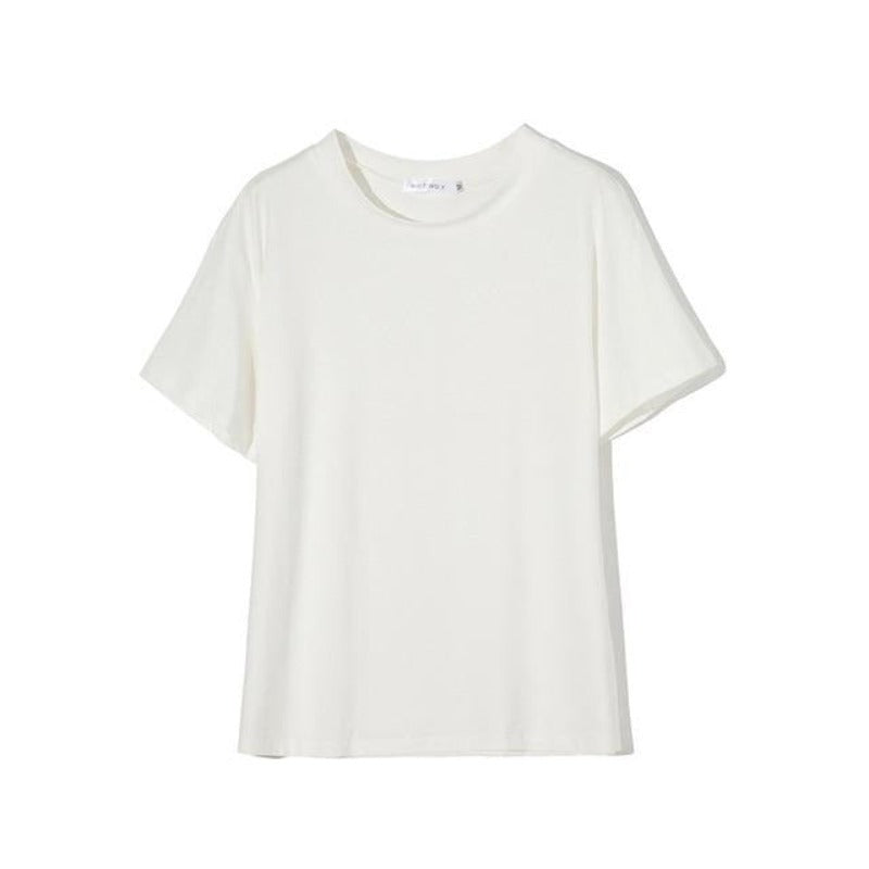 Knitted T-shirt Cotton Short Sleeve - Necessary Clothing Store