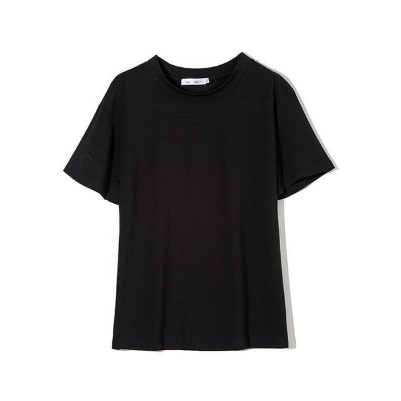 Knitted T-shirt Cotton Short Sleeve - Necessary Clothing Store