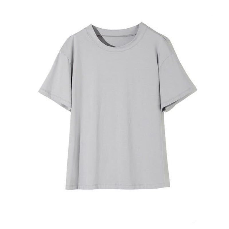 Knitted T-shirt Cotton Short Sleeve - Necessary Clothing Store