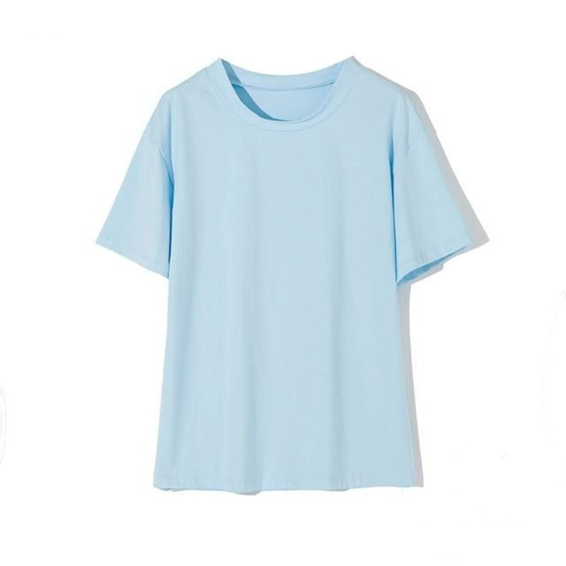 Knitted T-shirt Cotton Short Sleeve - Necessary Clothing Store