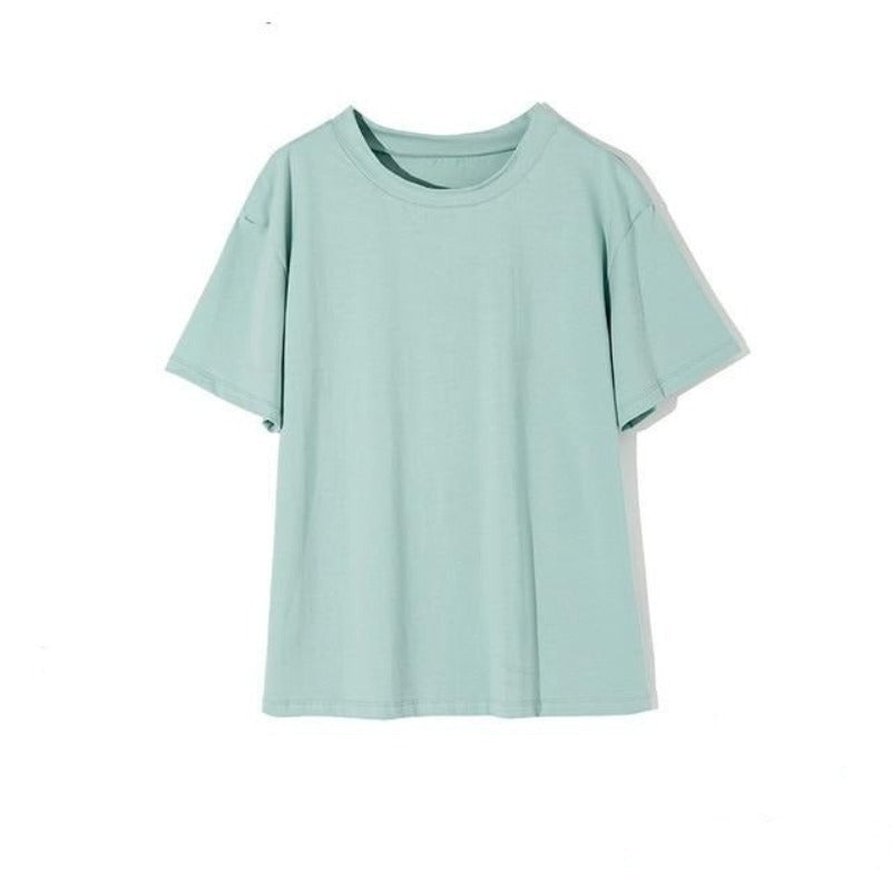 Knitted T-shirt Cotton Short Sleeve - Necessary Clothing Store
