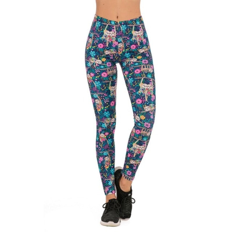 Fluorescent Tree Slim High Waist Leggings - Necessary Clothing Store
