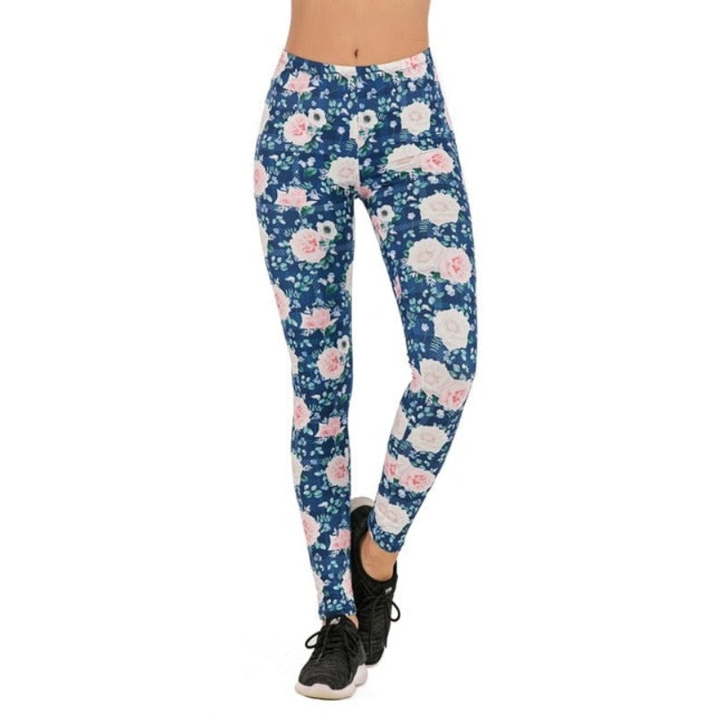 Fluorescent Tree Slim High Waist Leggings - Necessary Clothing Store