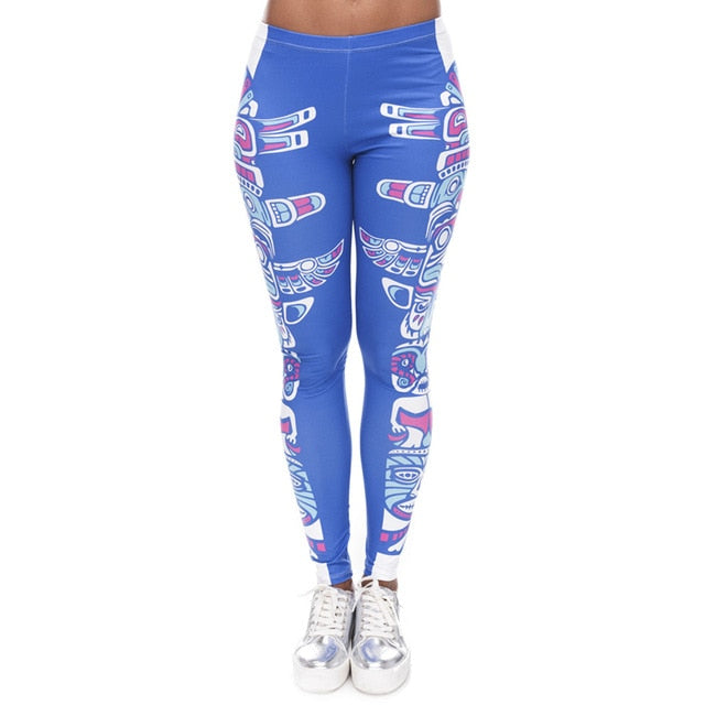 Printing Slim High Waist Leggings - Necessary Clothing Store