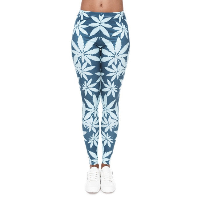 Printing Slim High Waist Leggings - Necessary Clothing Store