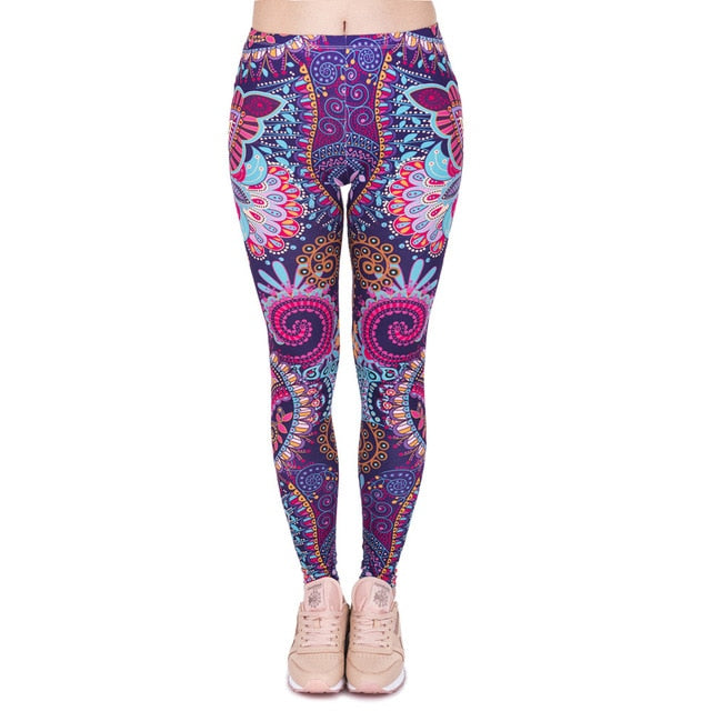 Printing Slim High Waist Leggings - Necessary Clothing Store