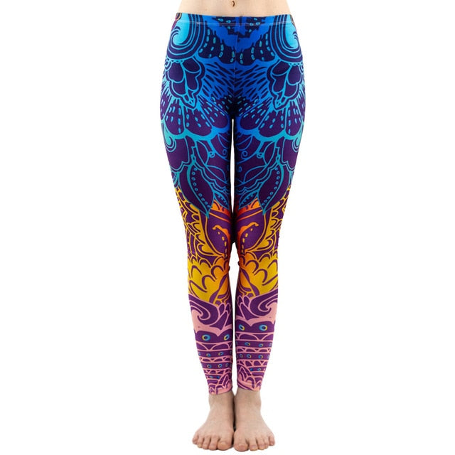 Printing Slim High Waist Leggings - Necessary Clothing Store