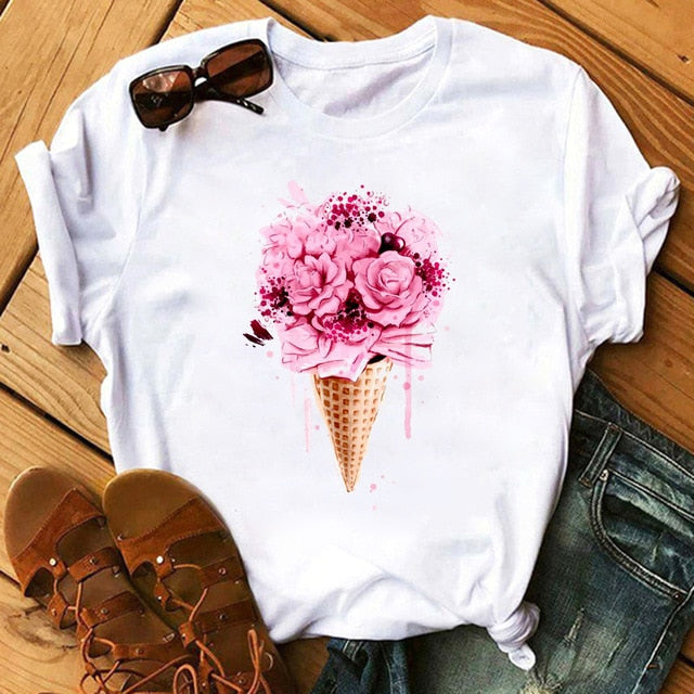 Cartoon T-shirt Short Sleeve - Necessary Clothing Store