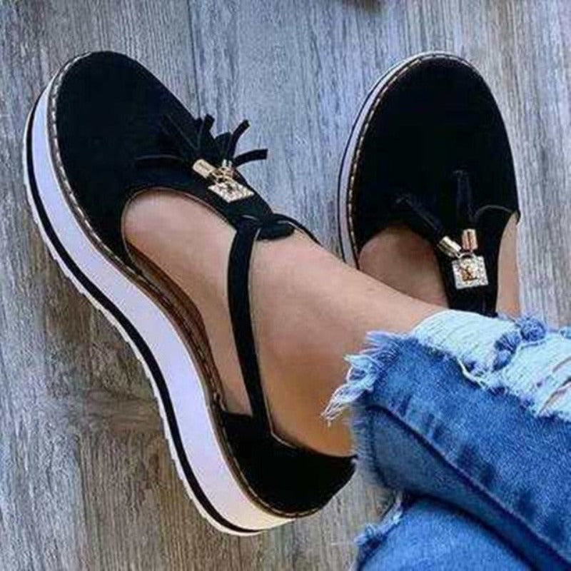 Flock Flat Platform Sandals - Necessary Clothing Store