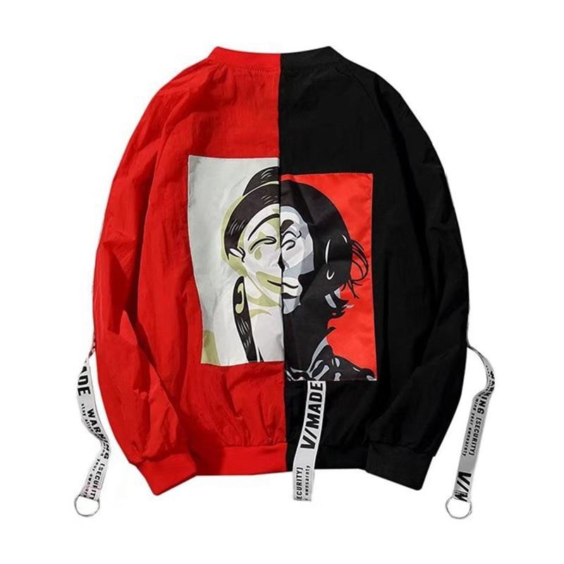Clown Print Thin Chic Windbreaker Baseball Bomber - Necessary Clothing Store