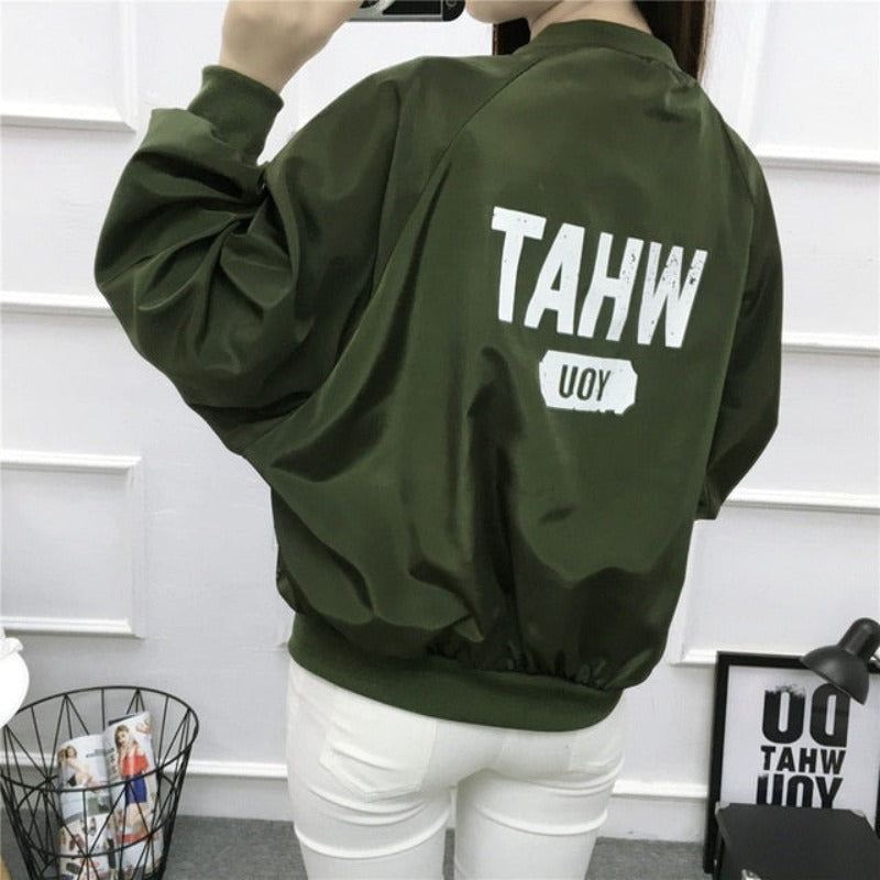 Clown Print Thin Chic Windbreaker Baseball Bomber - Necessary Clothing Store