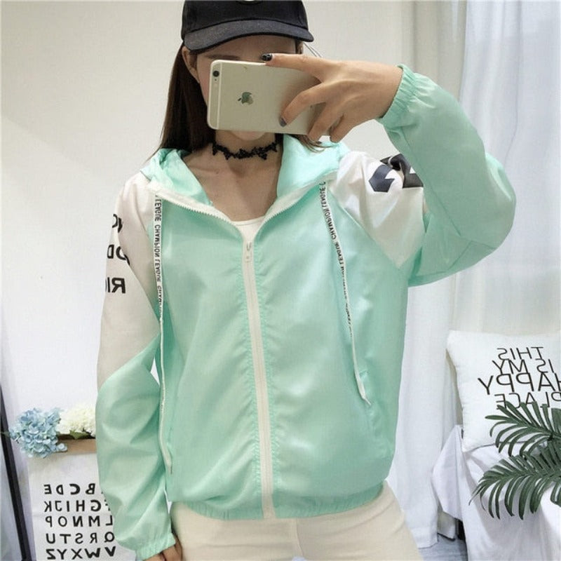 Clown Print Thin Chic Windbreaker Baseball Bomber - Necessary Clothing Store