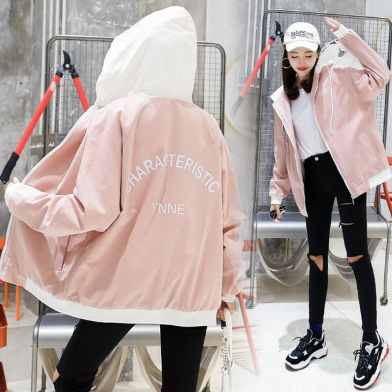 Clown Print Thin Chic Windbreaker Baseball Bomber - Necessary Clothing Store