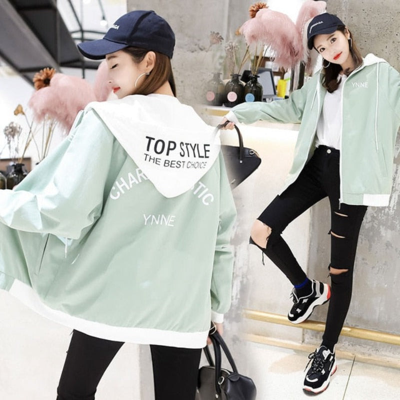 Clown Print Thin Chic Windbreaker Baseball Bomber - Necessary Clothing Store