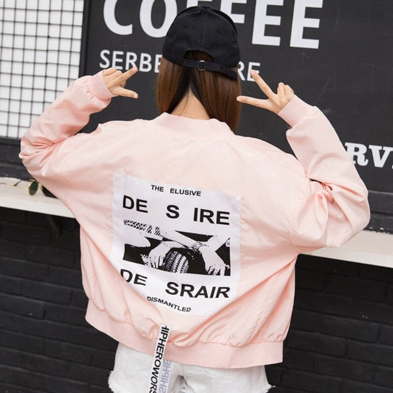 Clown Print Thin Chic Windbreaker Baseball Bomber - Necessary Clothing Store