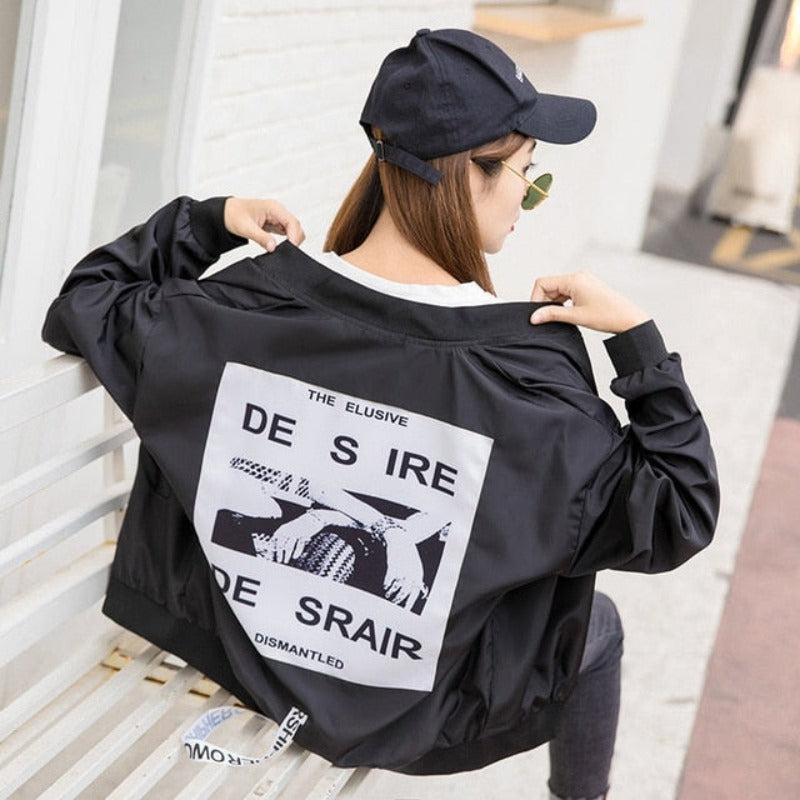 Clown Print Thin Chic Windbreaker Baseball Bomber - Necessary Clothing Store