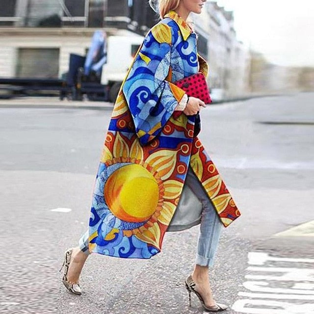 Retro Fashion Long Coat 4XL - 5XL Sizes - Necessary Clothing Store