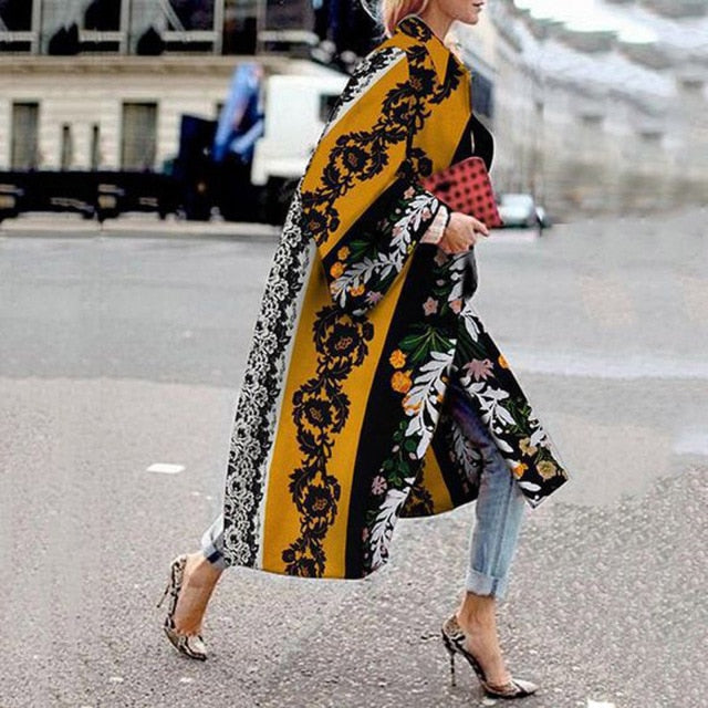 Retro Fashion Long Coat 4XL - 5XL Sizes - Necessary Clothing Store