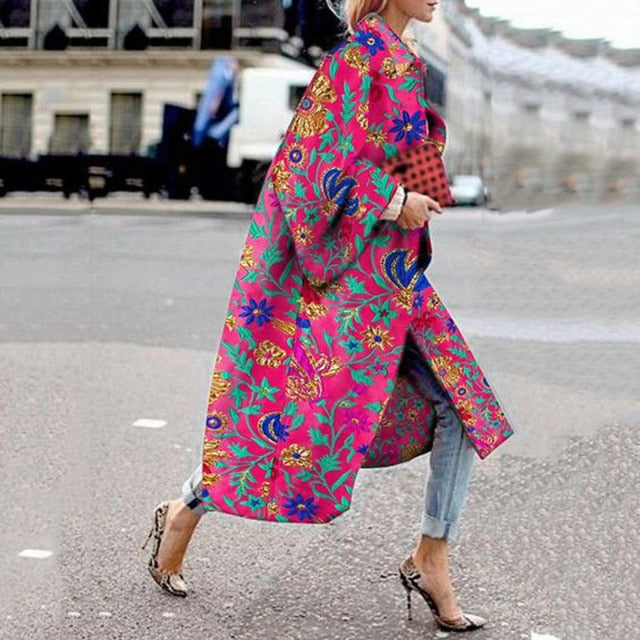 Retro Fashion Long Coat 4XL - 5XL Sizes - Necessary Clothing Store