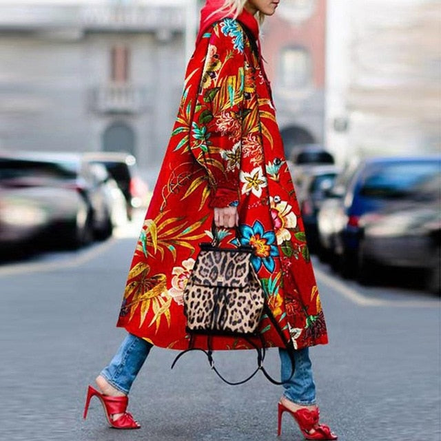 Retro Fashion Long Coat 4XL - 5XL Sizes - Necessary Clothing Store