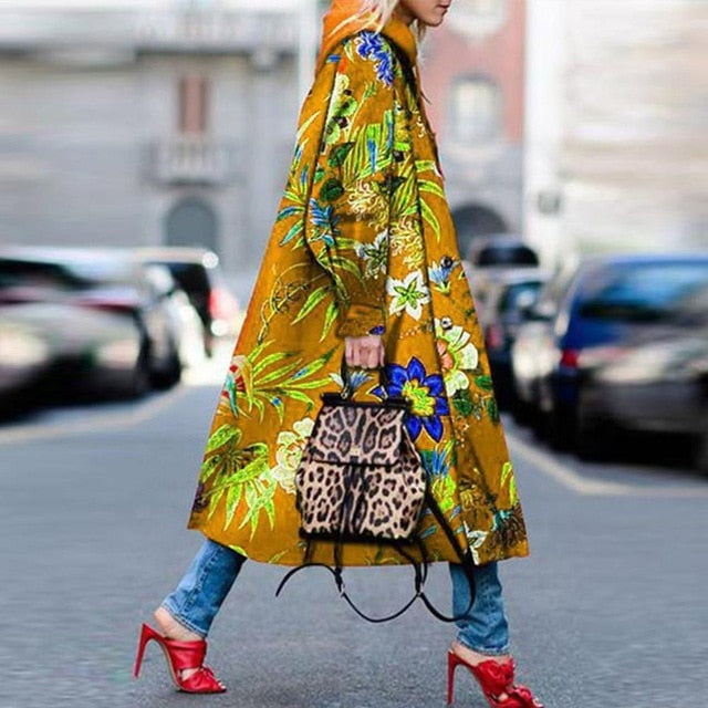 Retro Fashion Long Coat 4XL - 5XL Sizes - Necessary Clothing Store