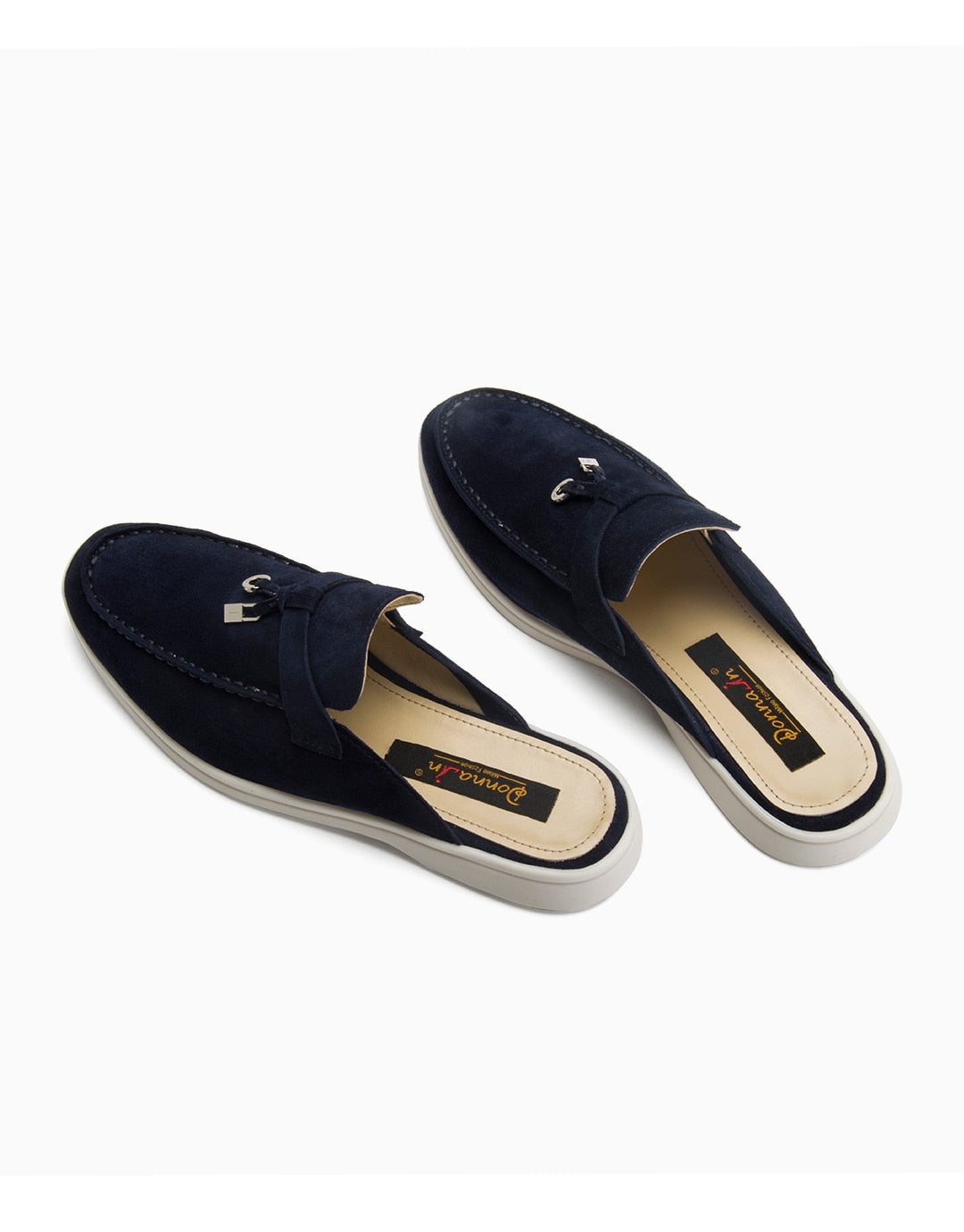 Natural Suede Mules Luxury Brand Designer Shoes Flat Genuine Leather - Necessary Clothing Store