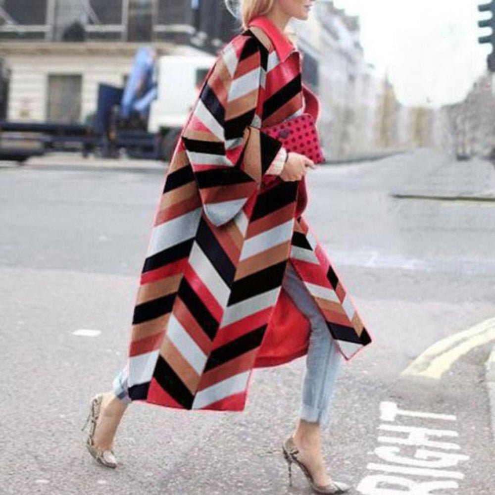 Retro Fashion Long Coat 4XL - 5XL Sizes - Necessary Clothing