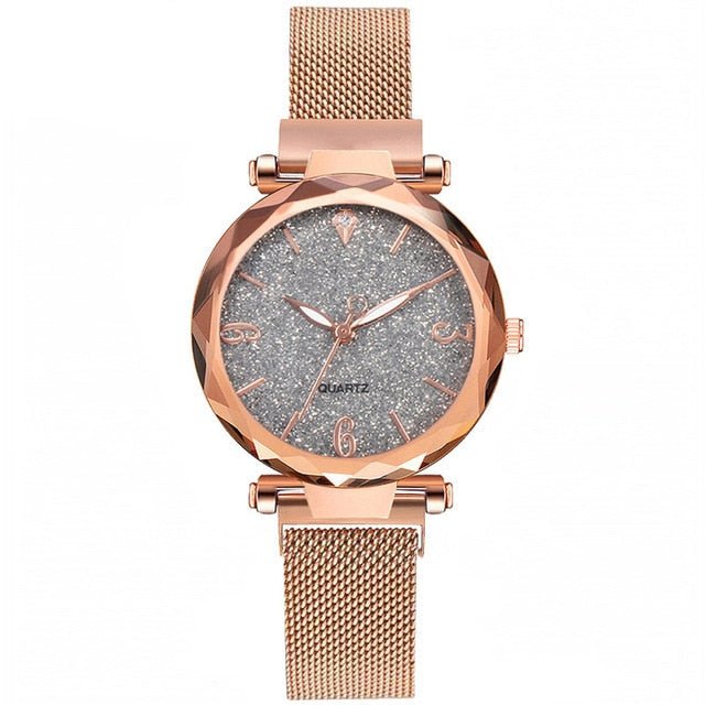 Top Brand Luxury Magnetic Starry Sky Mesh Wrist Watch - Necessary Clothing