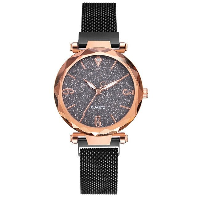 Top Brand Luxury Magnetic Starry Sky Mesh Wrist Watch - Necessary Clothing