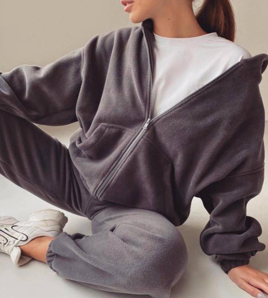 Tracksuit Fleece Hoodies Two Piece Set - Necessary Clothing