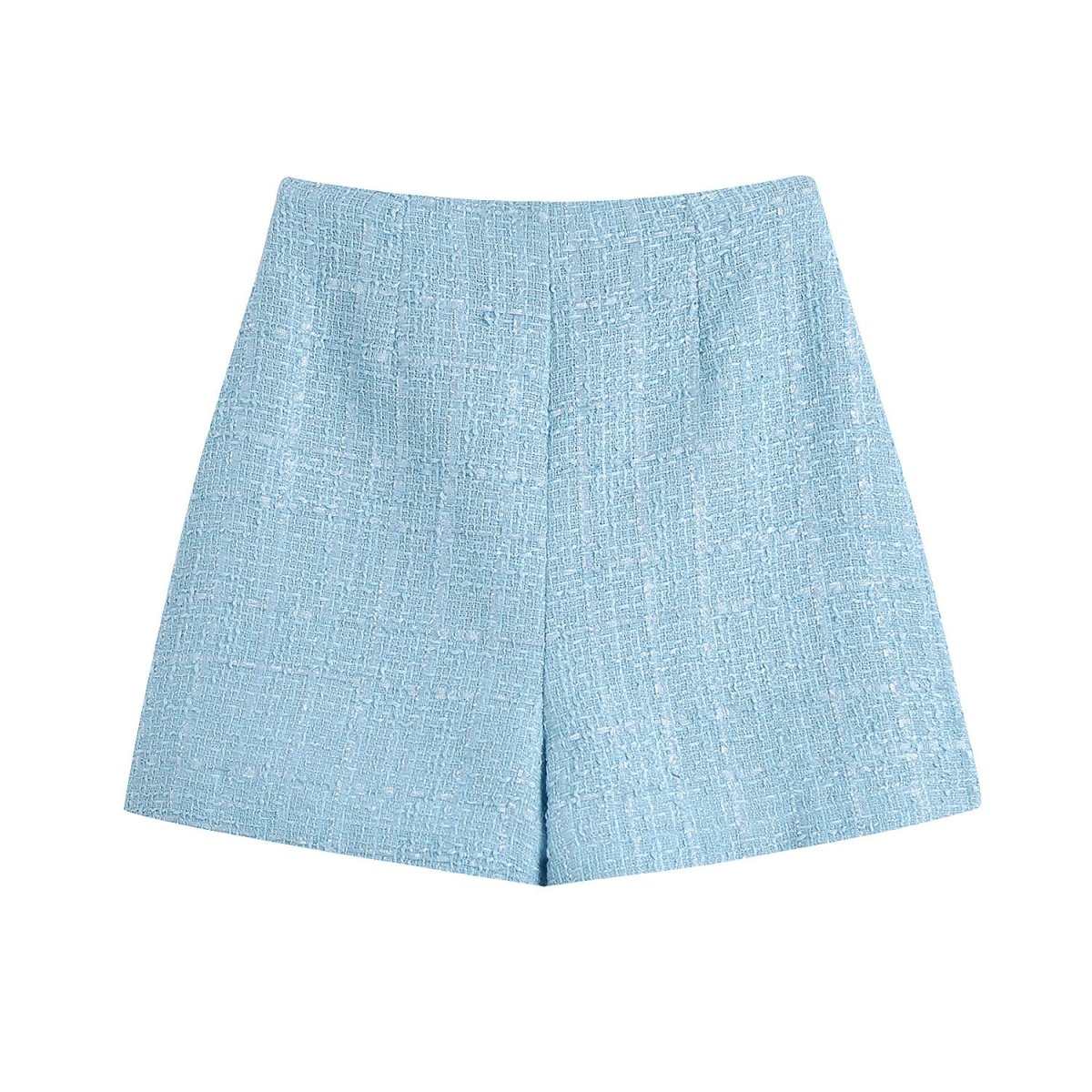 Tweed Double - Breasted Slim Blazer Culottes Skirt Suit - Necessary Clothing