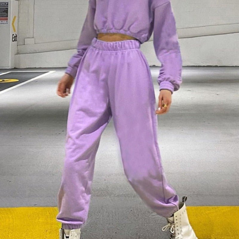 Wide Leg High Waist Joggers - Necessary Clothing