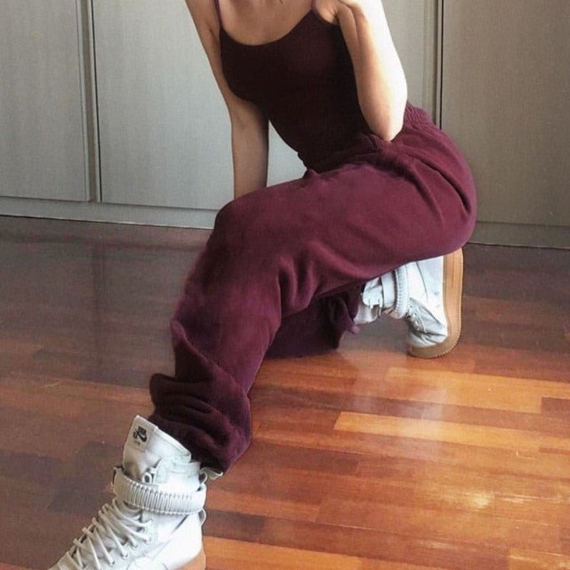 Wide Leg High Waist Joggers - Necessary Clothing