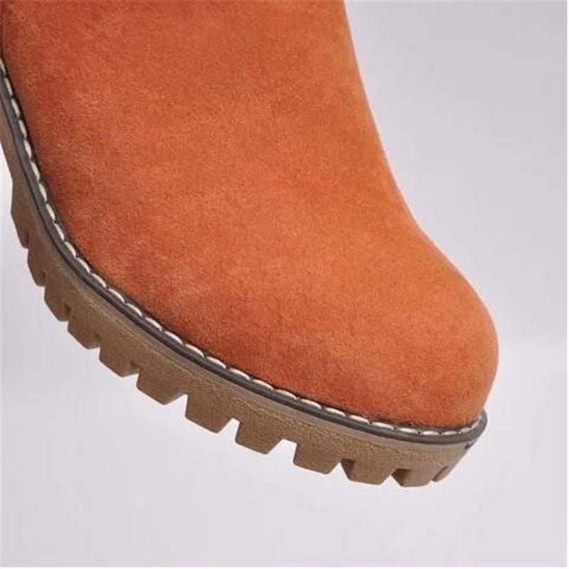 Women Fur Warm Wool Ankle Boot Comfortable Mid Boots - Necessary Clothing