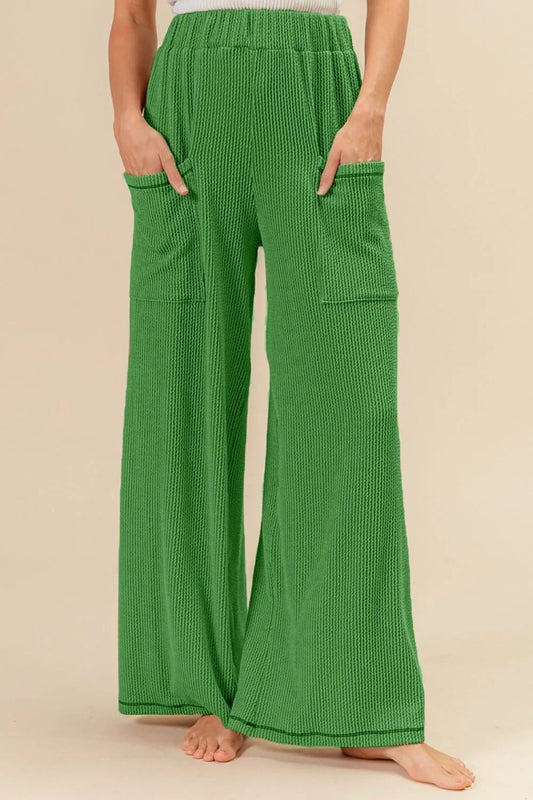 2 tone Cord Rib Waist Band Side Pocket Pants - Necessary Clothing