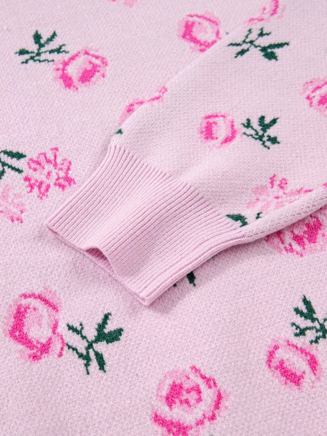 Floral Drop Shoulder Cropped Sweater | Necessary Clothing