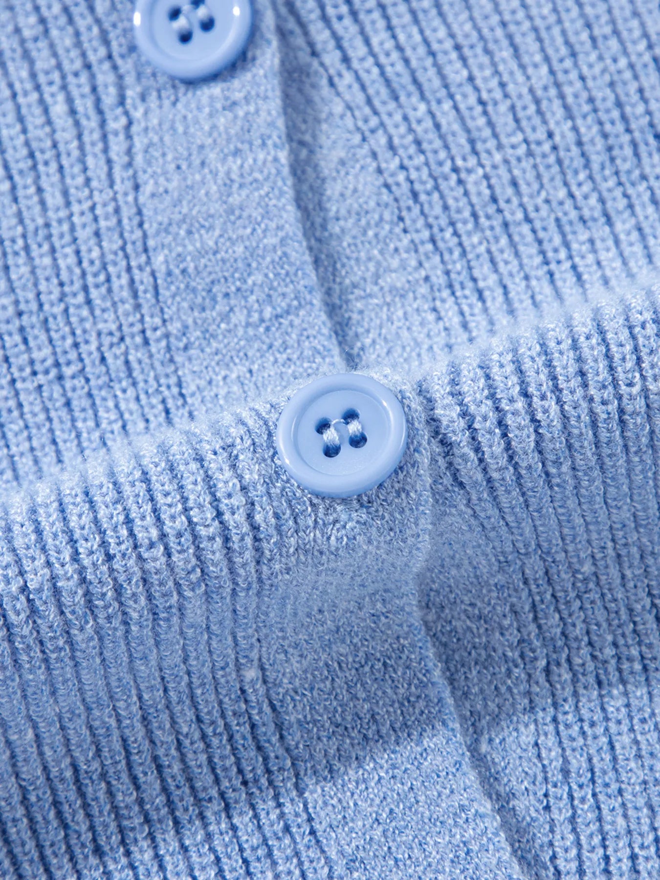 Ribbed Knit Button Front V Neck Cardigan | Necessary Clothing