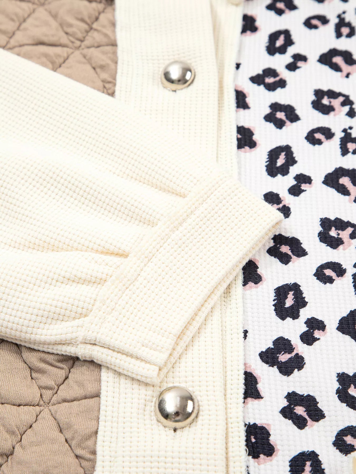 Waffle Quilted Patchwork Button Front Jacket | Necessary Clothing
