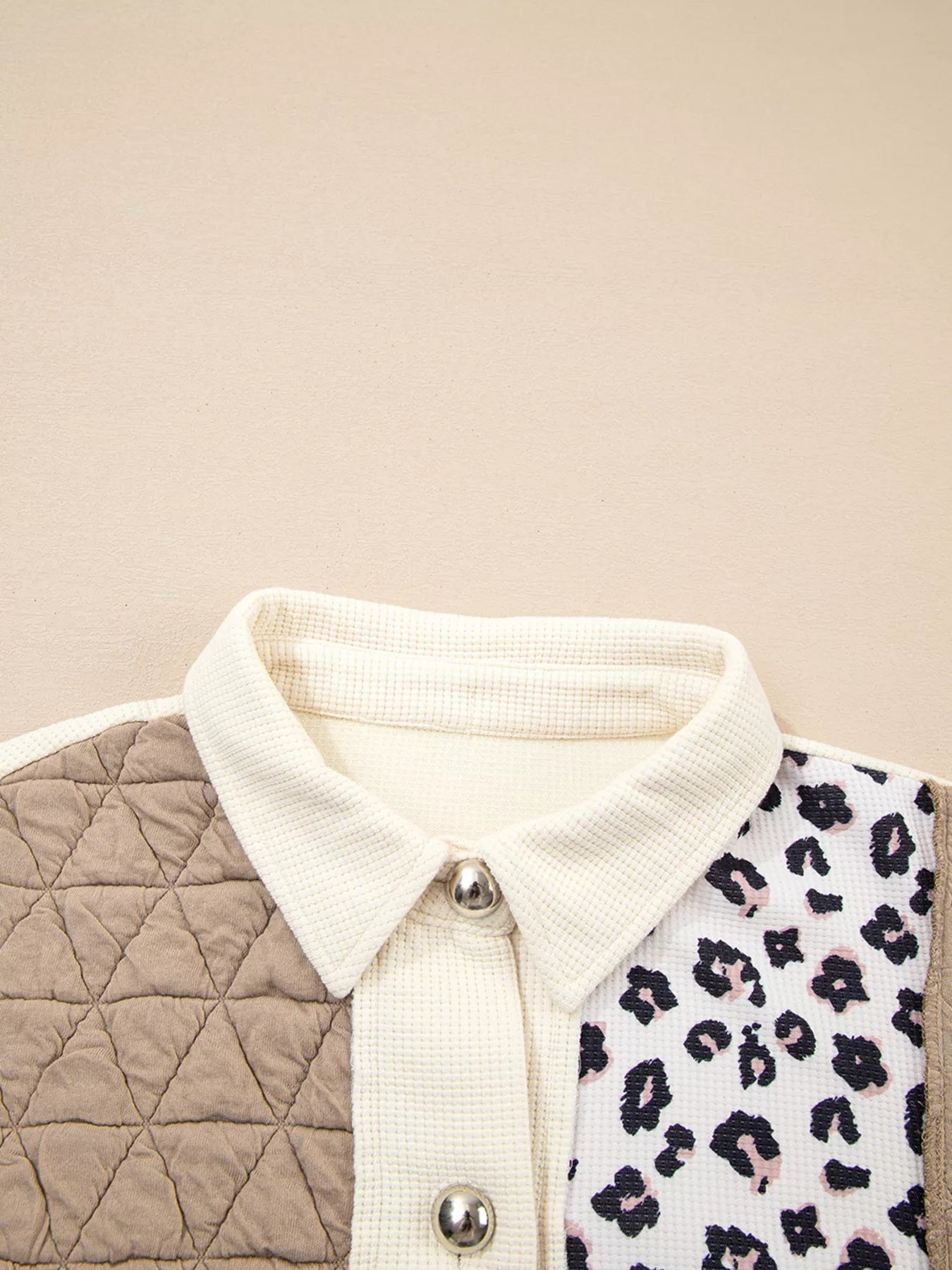 Waffle Quilted Patchwork Button Front Jacket | Necessary Clothing